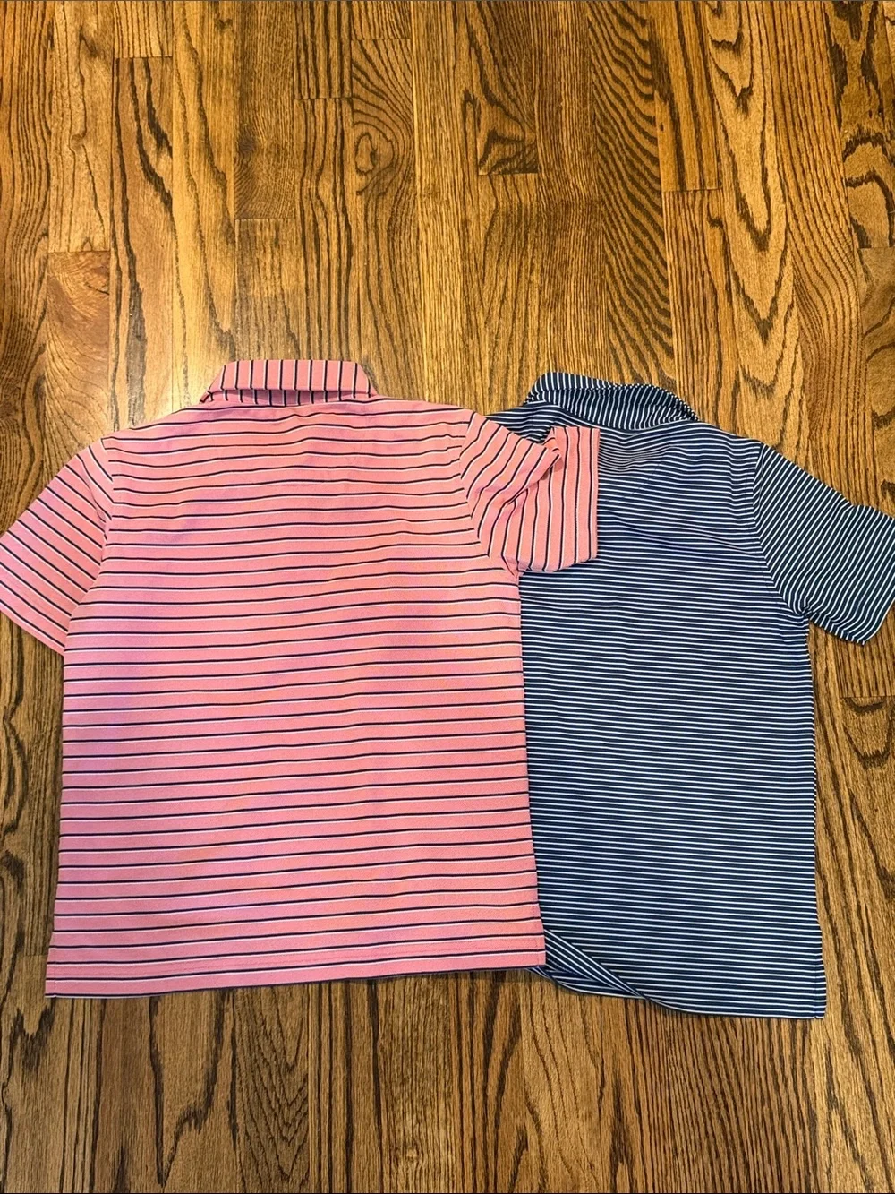Boys Johnnie-O size 8  Striped Polo Shirts  set of two - performance wear feel